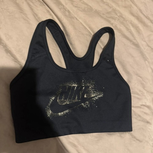 Nike top size S black with gold letters like new