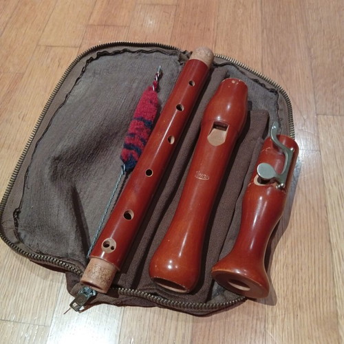 Wooden Flute Venus Vintage 65 cm Used with Original Case