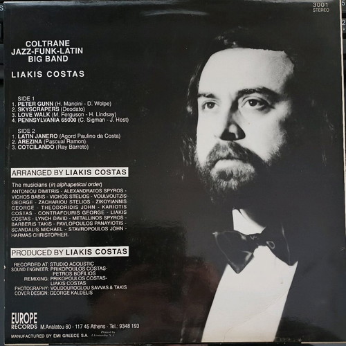 LP Liakis Kostas Coltrane Jazz-Funk-Latin Band new, signed