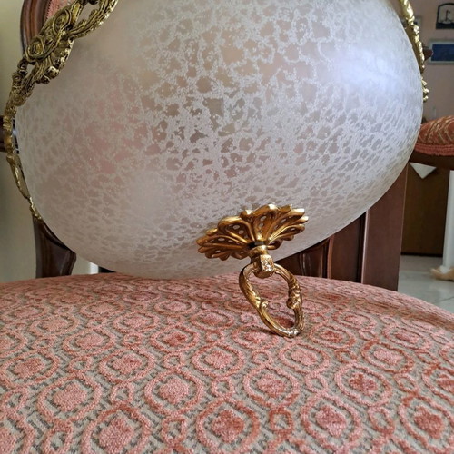 Ceiling light handmade brass plafonnier used antique