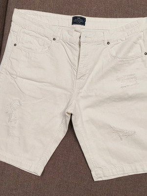White Funky Buddha shorts used, size 36 with rips