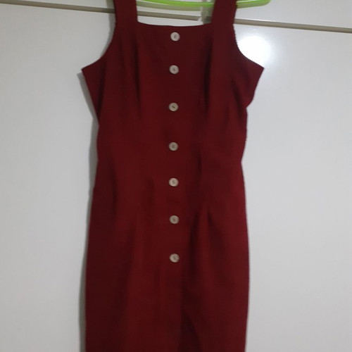 Burgundy corduroy salopette dress new, size small