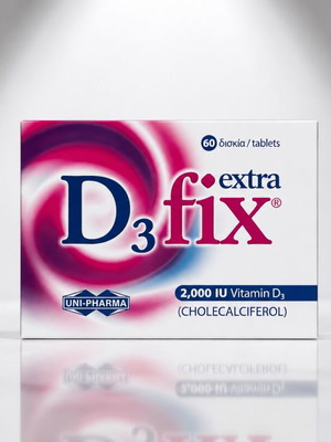 Uni-Pharma D3 Fix Extra Vitamin D3 2,000 IU tablets, 60 pcs