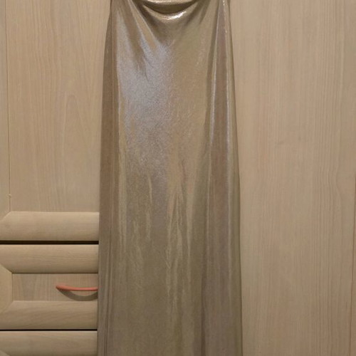 Zara dress new, size S, beige gold silver