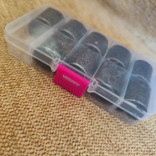 Nail foil like new, 9 rolls with lace designs