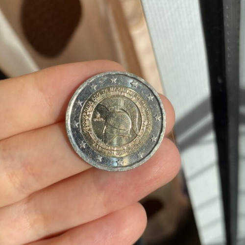 Collectible 2 euro used 2500 years from the Battle of Thermopylae