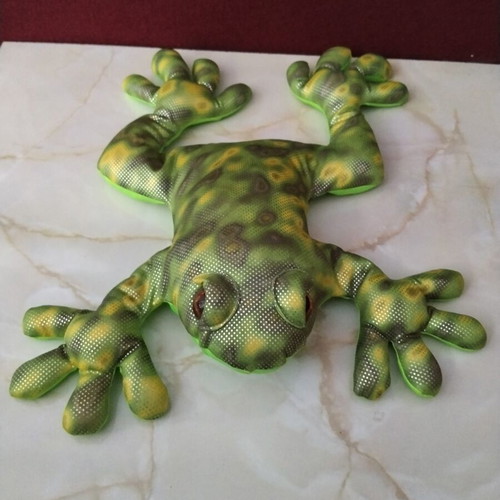 Vintage plush frog collectible like new with metallic shimmer fabric