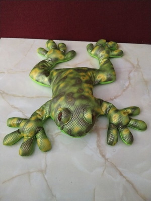 Vintage plush frog collectible like new with metallic shimmer fabric