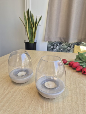 Bolsius candle holder set for tealights like new, 2 pieces