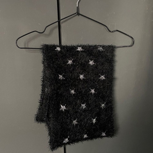 Zara metallic scarf like new, black and silver