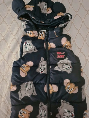 Αμάνικο μπουφάν Tom & Jerry μεταχειρισμένο, unisex 3 ετών 98cm