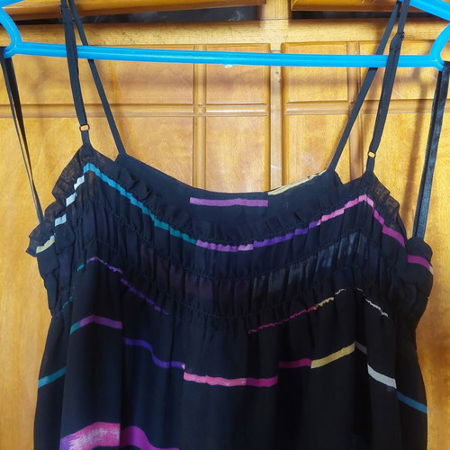 Silk summer dress Les Petites Collection like new, adjustable straps