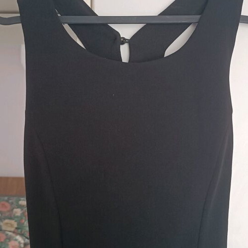 Maxi dress black like new with back slits size M
