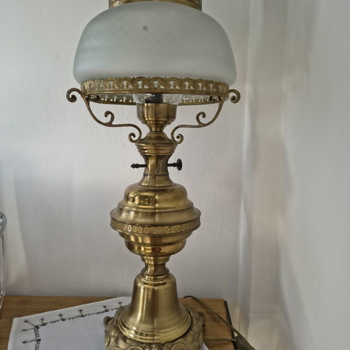Brass vintage 70's table lamp like new