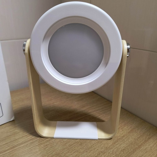 Portable wireless LED lamp with wooden handle and USB cable new