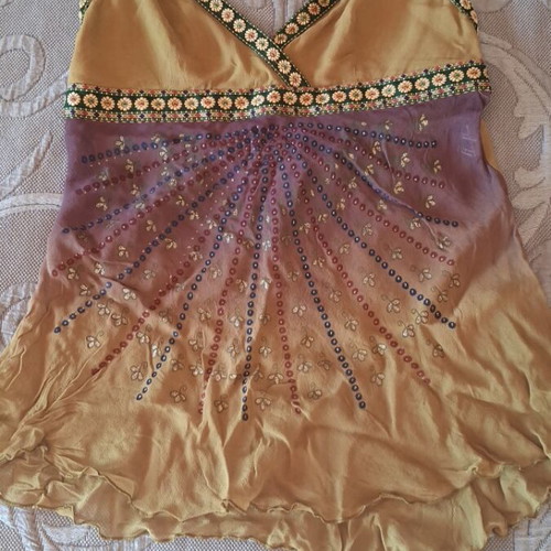 Silk top Luisa Spagnoli used, multicolor, size S