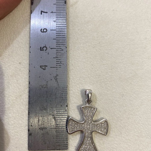 Silver 925 cross with stones new