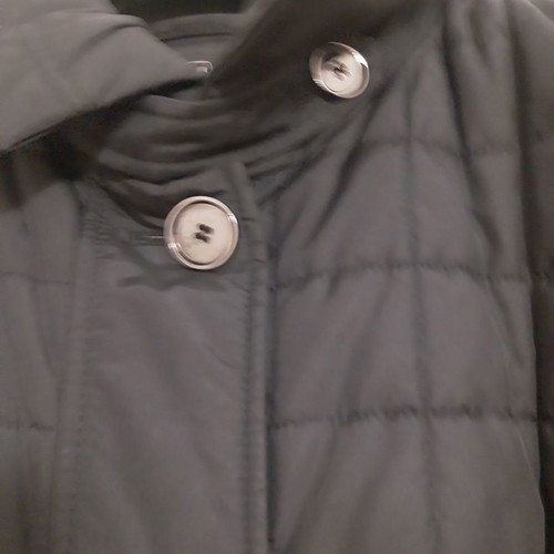 Madeleine quilted coat used, black, size Large