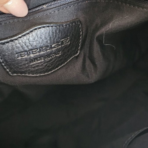 Berge shoulder bag used, leather, black