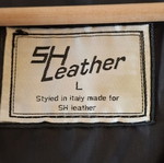 Black leather jacket, size L