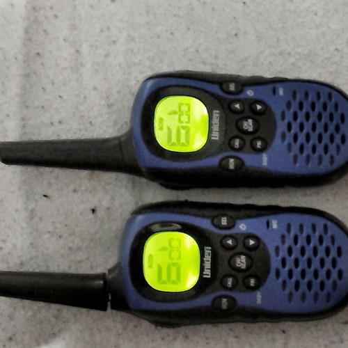 Uniden PMR845-2CK radios used, set of two with chargers and extra batteries