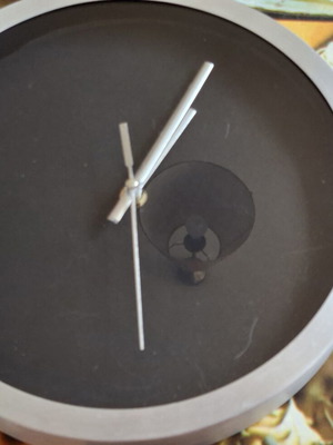 Wall analog clock like new, gray