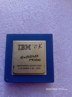 IBM 6x86MX PR166 MHz CPU used, Socket 7