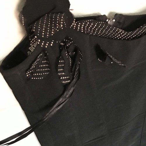 Skirt set with blouse bustier like new, black and beige