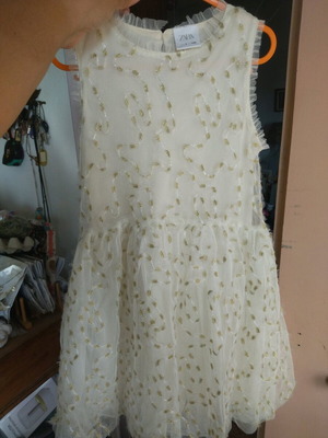 Zara formal dress for 7 years old new, white