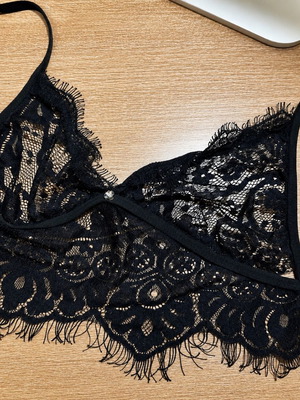 Bralette black, new, without underwire, sexy, small