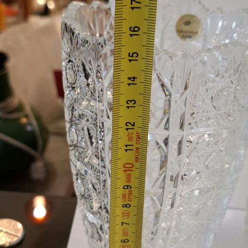 Set of crystal vases like new, 3 pieces