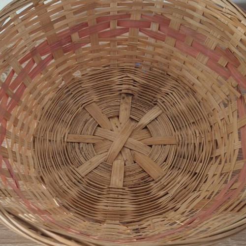 Handmade wicker basket for storage and decoration