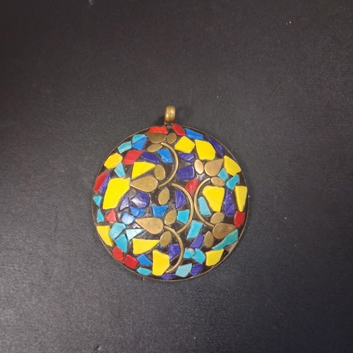 Vintage mosaic necklace used, impressive piece