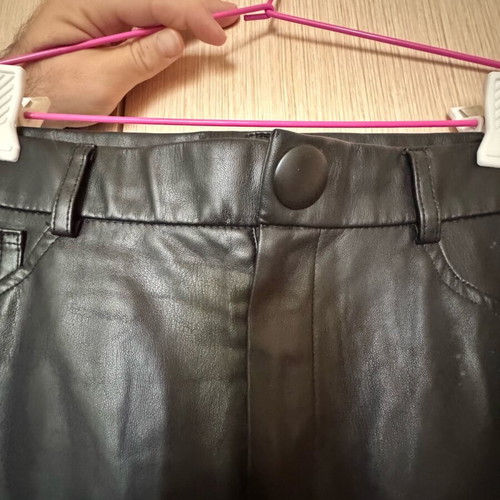 Black leather pants Zara like new, slim fit