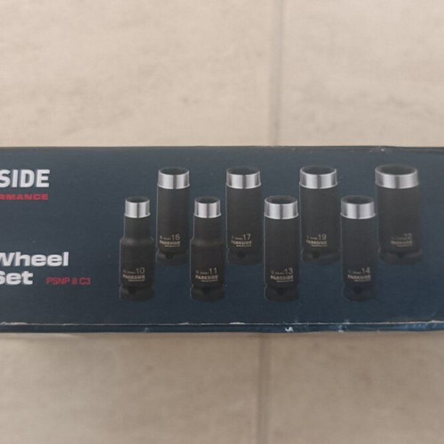 PARKSIDE Performance Impact Socket Set 1/2 inch, 8 pieces, new