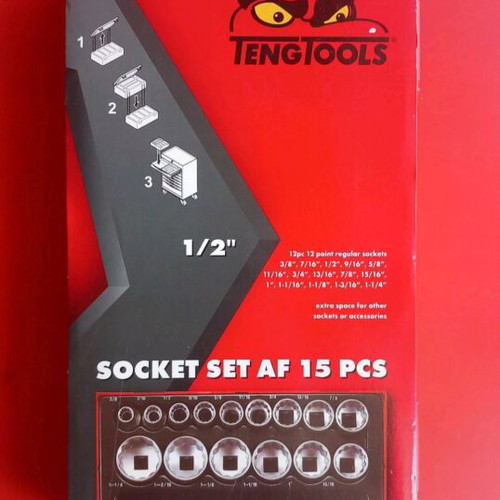 Teng Tools socket set 15 pcs 1/2 inch new