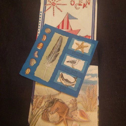 Napkins with summer theme like new for decoupage