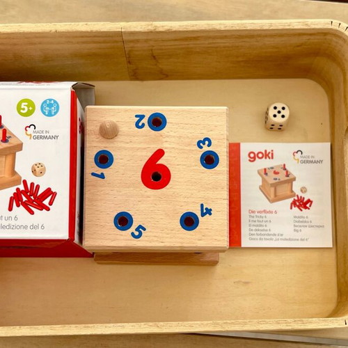 Wooden board game Goki Die verflixte 6 like new