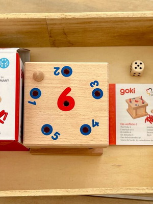 Wooden board game Goki Die verflixte 6 like new