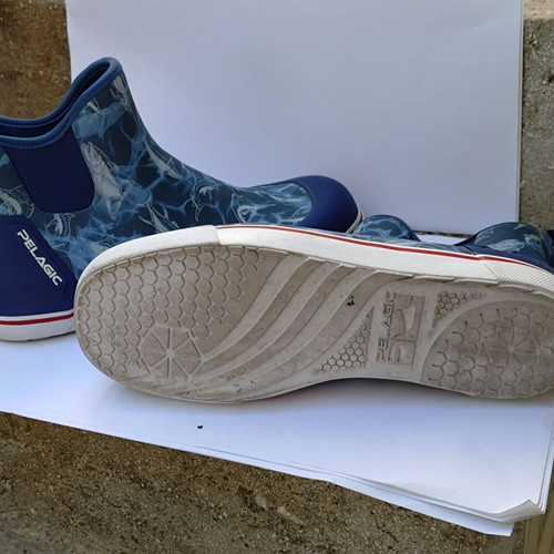 Pelagic Pursuit Deck Boots size 47, waterproof fishing and boat shoes