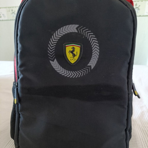 Ferrari backpack, black and red