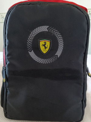 Ferrari backpack, black and red