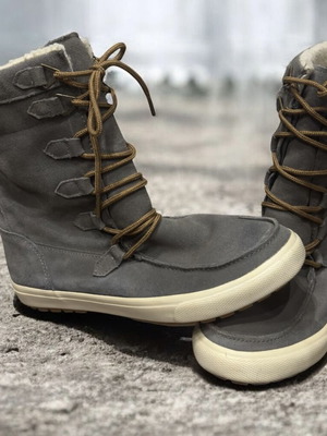 Roxy gray suede boots with fur size 40 used, winter