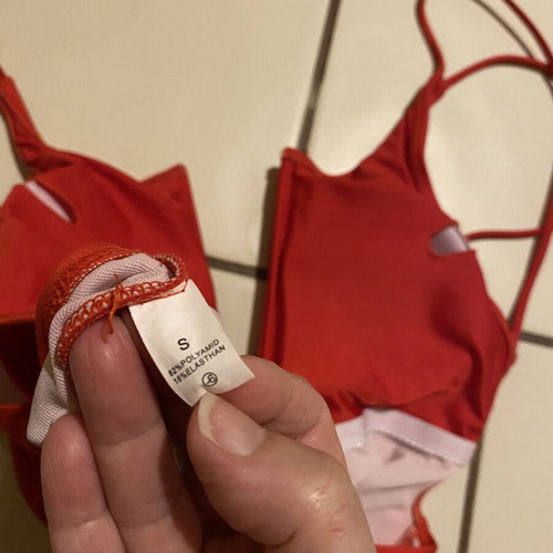 Decoro swimsuit new, red, open back with V bust