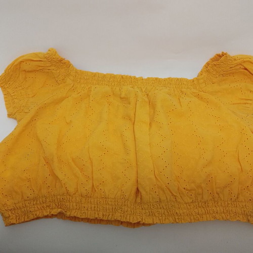 H&M top used, yellow, off the shoulders, size XXL