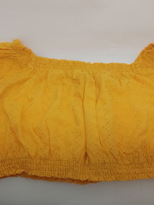 H&M top used, yellow, off the shoulders, size XXL