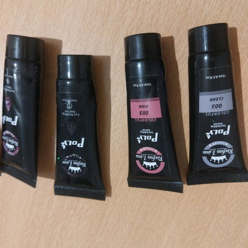 Nail gel used, some