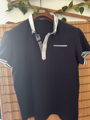 Men's short-sleeve shirt black size L like new