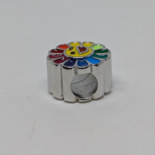 Rainbow Flower Sunshine Charm like new for bracelet with colorful enamel