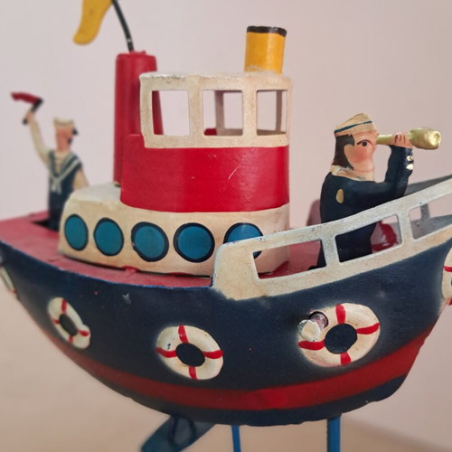 Decorative ship new metal height 32 cm